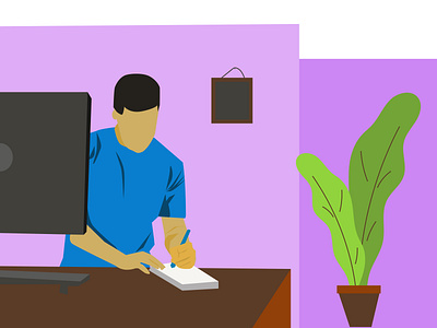 working design flat illustration illustration work working