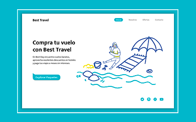 Blog Travel design illustration ui web