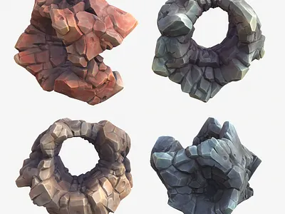 stylized meteorites cartoon cartoons game low poly meteor meteorite space stylized