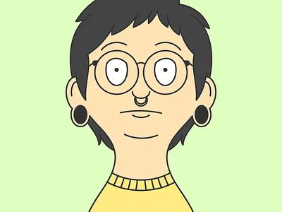 Burger Lark bobs burgers cartoon flat fun illustration profile pic