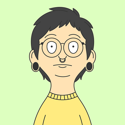 Burger Lark bobs burgers cartoon flat fun illustration profile pic