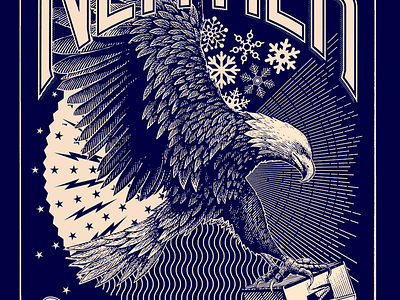 USPS Eagle illustration artwork illustration illustrator line art pen and ink scratchboard steven noble woodcut