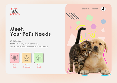 Web 1920 1 animal design minimal pets petshop ui uidesign ux uxdesign web