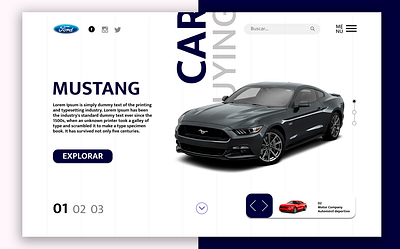Mustang web design ui