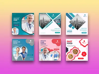 Social Media Post Design Templates ads banner business promotion cover design facebook ads instagram post online promotion pinterest post poster social socialmedia