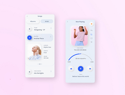 Music player neumorphic design neumorphism ux