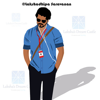 vijay actor branding design icon illustration illustration design illustrator logo tamil vector vijay