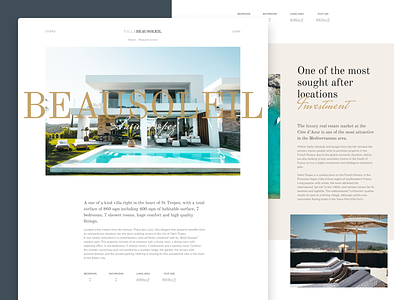 Beausoleil - Luxury Real Estate design real estate responsive ui ui design ux ux design web design webdesign website website design