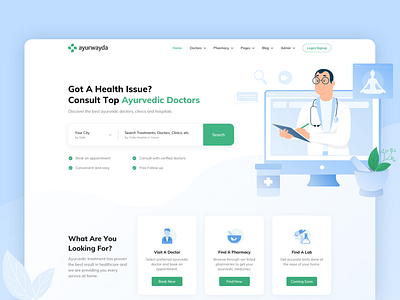 Ayurwayda | Branding & Website branding health identity illustration medical minimal packaging uidesign uiux website