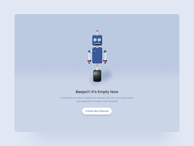 Empty State - Web Design 3d 3d ilustration 3d modeling empty empty state figma minimal robot ui ui design ux ux design web web design website