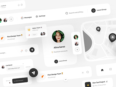 Project Management Components app design appui dashboad dashboard design dashboard ui minimal mobile mobile ui project management trend ui uidesign web design