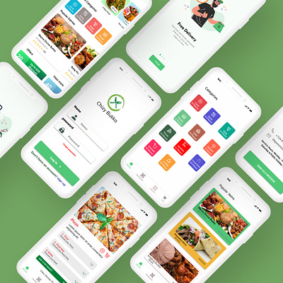 Concept App for ChizyBukka Restaurant app design illustration typography ui ux web