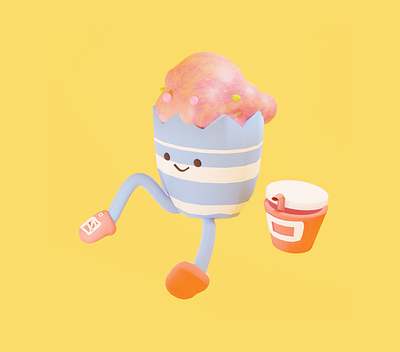 Muffin Drink 3d art blender3d design illustration