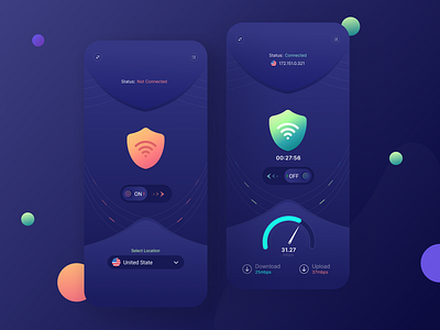 Nolog VPN App 2021 trend app app design app ui branding ios ios app ios app design ios apps ios design mobile app mobile design mobile ui uidesign uiux user interface uxdesign vpn vpn app