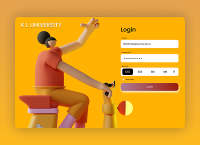 Simple Login Form branding college website illustration login form login page loginpage sign in form sign in page web