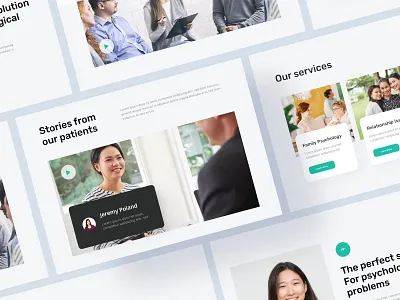 MINDZ - Psychology & Counseling Website clean clean ui counseling design health landingpage layout minimal ui uidesign uiux webdesign website website design white