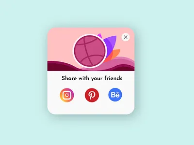 DailyUI 010 || Social share dailyui dailyuichallenge design designs illustration share socialshare ui uidesign uiux vector