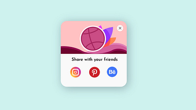 DailyUI 010 || Social share dailyui dailyuichallenge design designs illustration share socialshare ui uidesign uiux vector