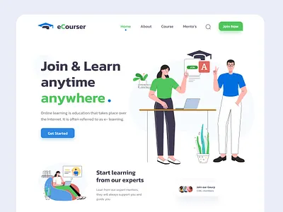 Online Education Website Design UI/UX 2021 trend admission colorful learning platform online class online course online education online education website online learning online study study training tutorial ui uiux ux web design website design