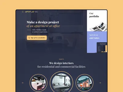 Landing page design design landing minimal ui ux web website