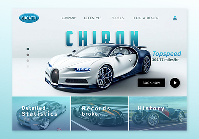 Bugatti-Concept Website branding bugatti concept website design interface interface design landing page design minimal typography ui ux web webdesign website design