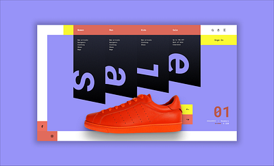 E comerce landing page colorful components design e comerce ecomerce ui design ecommerce elegant elements figma landing page landing page design idea sale sales page skull sneakerhead ui ui ux ui design