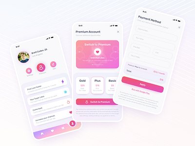 Dating app app design icon interface minimal type ui ux web website