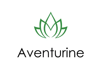 aventurine logo aventurine branding illustration logo logo design lotus lotus flower lotus logo