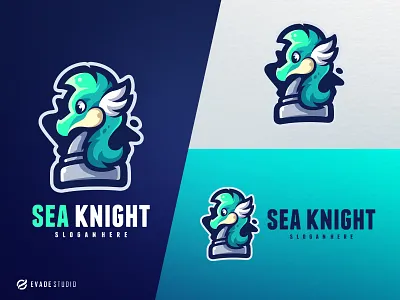 Sea Knight animal branding design esportlogo esports illustration logo mascot mascot logo vector