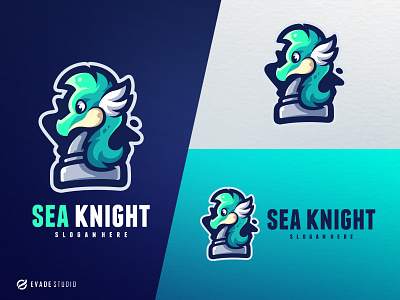Sea Knight animal branding design esportlogo esports illustration logo mascot mascot logo vector