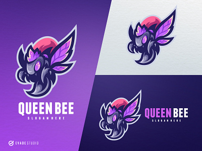 Queen Bee animal branding design esportlogo esports illustration logo mascot mascot logo vector