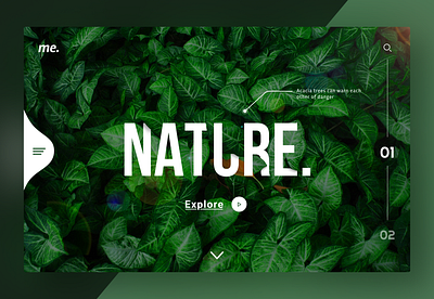 Nature - Concept Landing Page concept website dailyui design interface interface design isometric design minimal nature ui ui ux ui ux design ui design webdesign website website concept websites