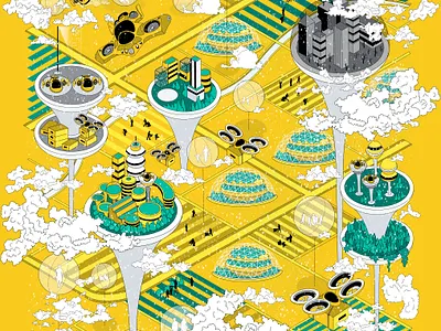 Pandemic Spectrum 03 book cover branding design digital illustration dystopia graphic design heterotopia illustration map utopia