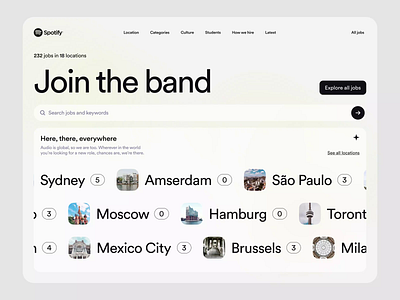 Spotify Jobs Website design spotify ui ui ux ui design uidesign uiux web web design webdesign website website design