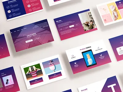 UNICORN Startup Pitch Deck Template clean corporate creative deck equity financial gradient investment investor marketing mockup niche pitch pitch deck pitch deck presentation professional simple start up start up