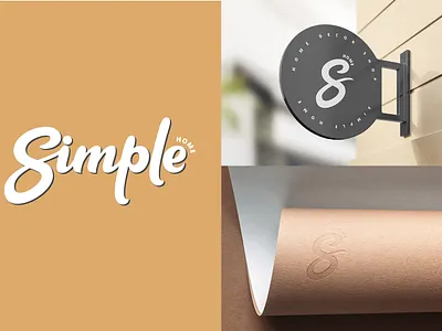 Lettering logo design for Simple Home. brand branding calligraphy design graphicdesign handlettering identity logo logo design logodesign logotype mark monogram sign type typogaphy