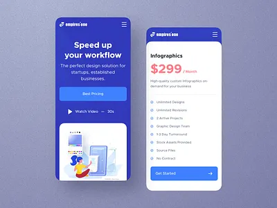 Graphic Design Agency - Mobile Screens agency app brand brand design branding clean design graphic illustration interface landing minimal mobile design mobile responsive mobile ui ui ux vector web