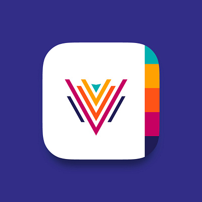 Variation app icon app icon app logo colorful icon icons line v logo vline art