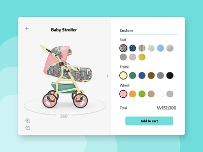 Customize Product concept custom customize product dailyui dailyuichallenge design flat mint pattern ui ux vector web webdesign