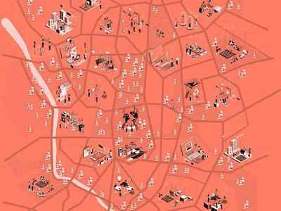 Pandemic Spectrum 02 Map bookcover branding character design design digital illustration graphic design illustration map mapdesign pandemic