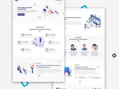 Digital Agency Landing page Design branding design design art developer icon illustration minimal ui ux uxdesign