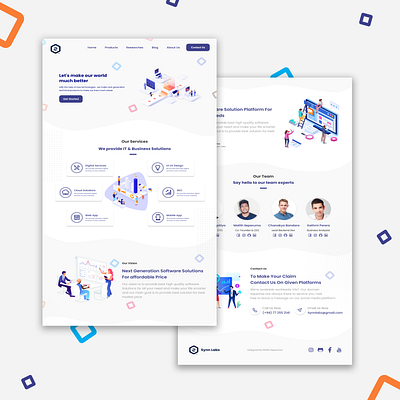 Digital Agency Landing page Design branding design design art developer icon illustration minimal ui ux uxdesign