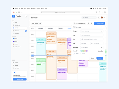 Calendar Dashboard agenda appointment calendar clean dashboard design managemenet minimalist popular productivity project management saas dashboard schedule todo trend ui ux web web app website