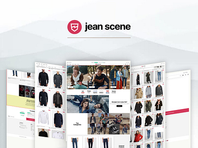 Jeanscene Clothing E-Commerce Website Design app branding clothing denimfashion design ecommercedesign typography ui ux vector vivanshinfotech web website