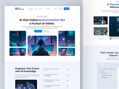 AI Presentation Website ai ai generator ai landing page ai platform ai presentation ai presentation landing page ai presentation website ai website company design landing page presentation saas shasanko creations startup ui ux web design website website design