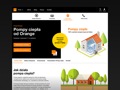 Orange Energia – Page for Heat Pumps framer heat pumps hero section home home hero home page illustration isometric landing landing page product design ui design ui illustration ui ux ux design web web design webflow