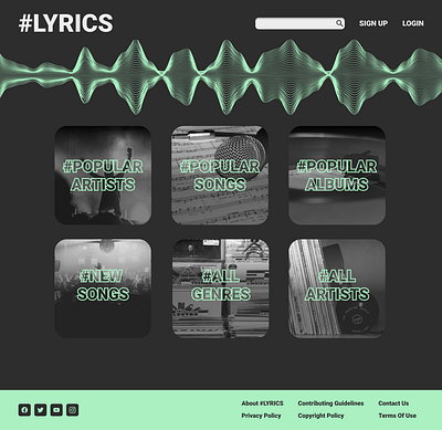 Web design #LYRICS web design