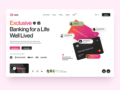 Product design for Banking - Veris banking design fintech graphic design interface product product design service startup ui uiux ux web website