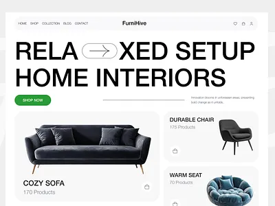 Modern Website for Furniture Shop ecommerce ui ecommerce website furniture website modern furniture website online shop ui ui ux design user inteface website design website ui website ui ux