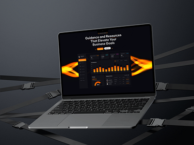 Elevate Your Business Goals – Dark-Theme Dashboard Concept product design
